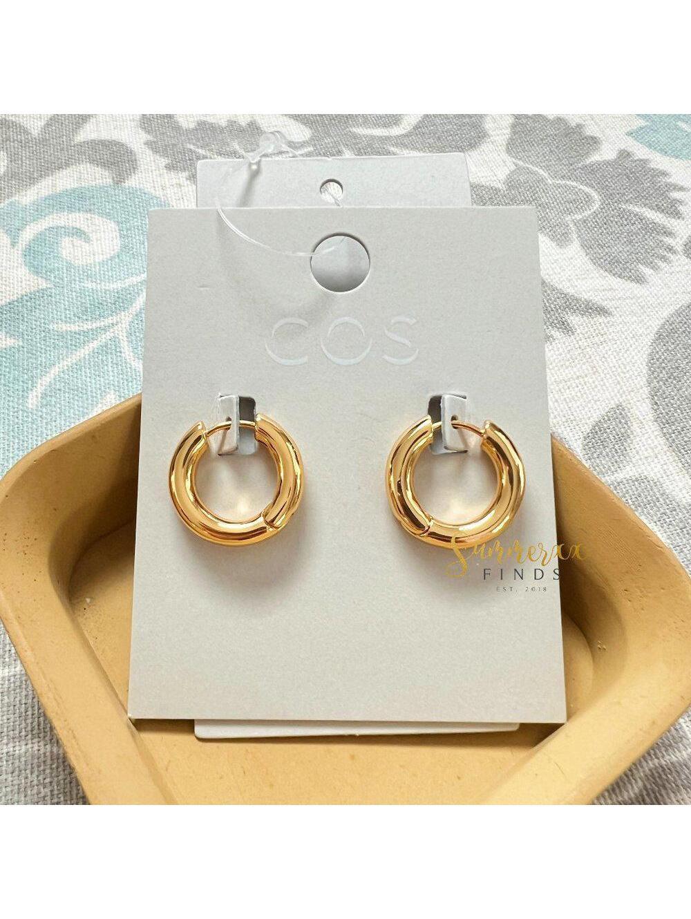 COS Chunky Huggie Hoop Earrings